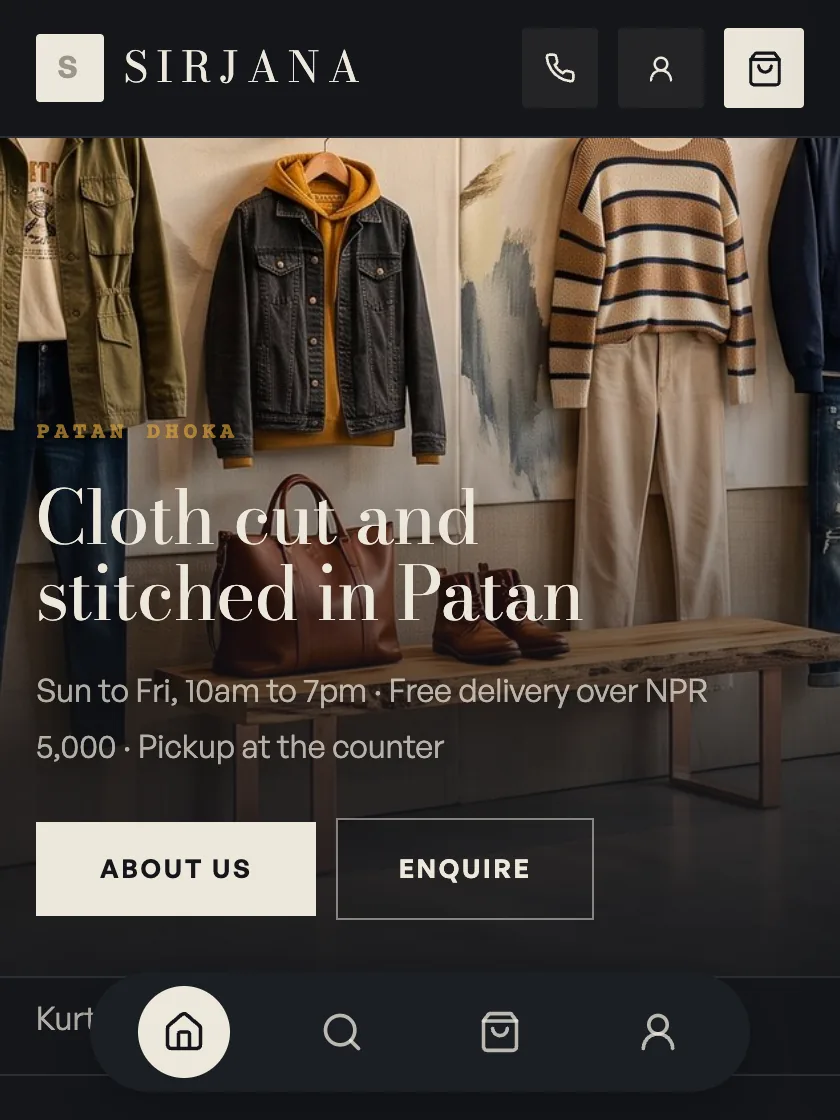 Clothing shopfront design