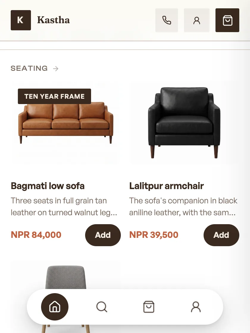 Furniture shopfront design