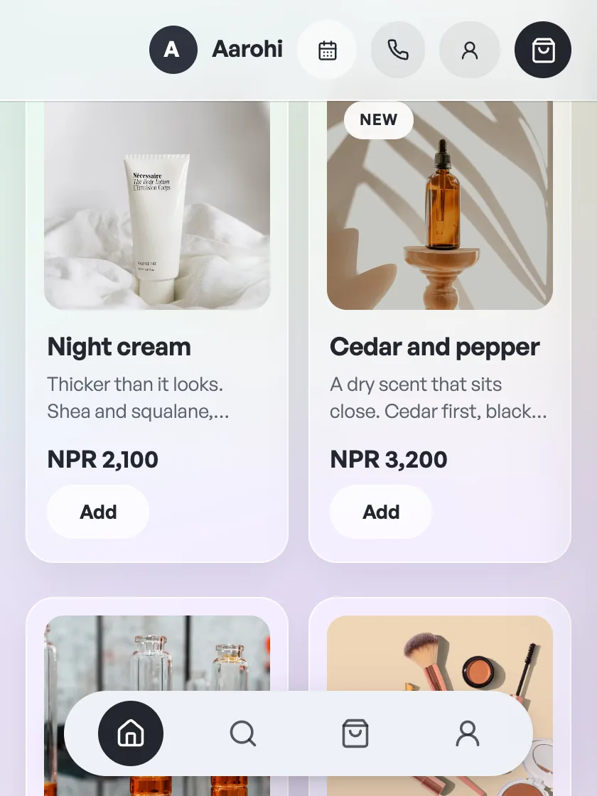 Clean product catalogue design